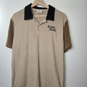 Vintage Golf Shirt, Teddy Fresh Short Sleeve Velour Men's Shirt